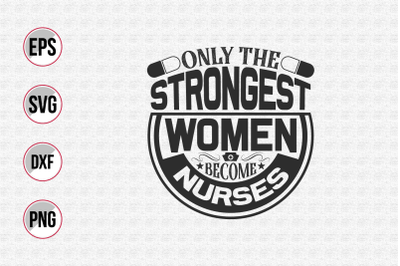 Nurse typographic slogan design vector.