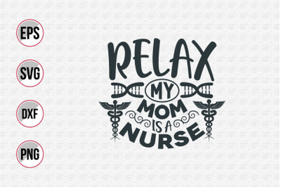 Nurse typographic slogan design vector.