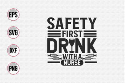 Nurse typographic slogan design vector.