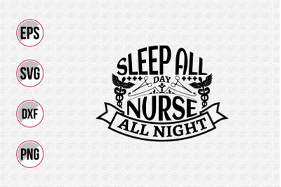 Nurse typographic slogan design vector.