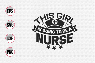 Nurse typographic slogan design vector.