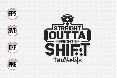 Nurse typographic slogan design vector.