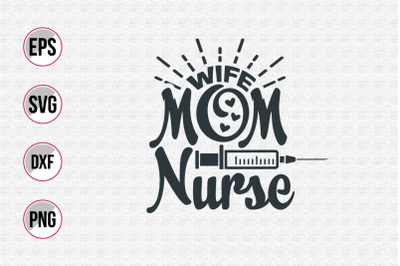 Nurse typographic slogan design vector.