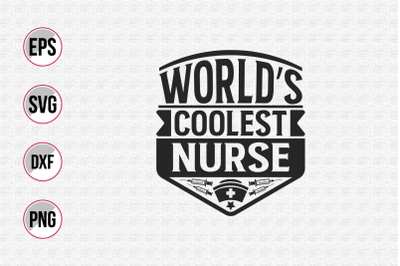 Nurse typographic slogan design vector.