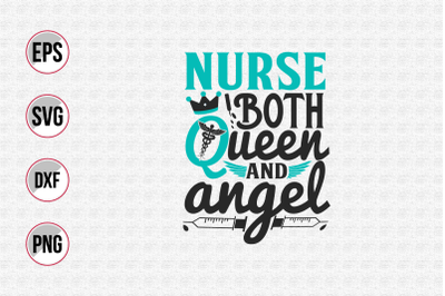 Nurse typographic slogan design vector.