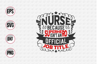 Nurse typographic slogan design vector.