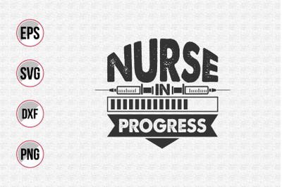 Nurse typographic slogan design vector.