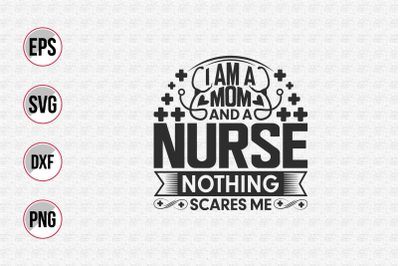 Nurse typographic slogan design vector.