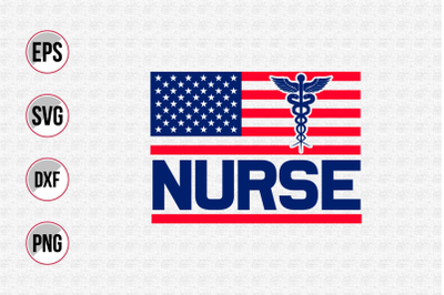 Nurse typographic slogan design vector.