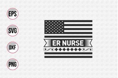 Nurse typographic slogan design vector.