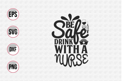 Nurse typographic slogan design vector.