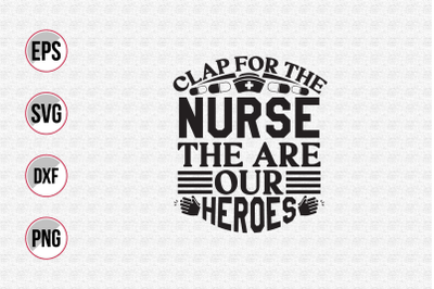 Nurse typographic slogan design vector.