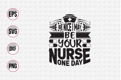 Nurse typographic slogan design vector.