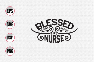 Nurse typographic slogan design vector.