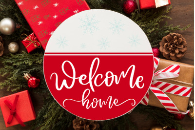 Welcome Home Round Sign Christmas SVG, Merry Christmas Bundle
