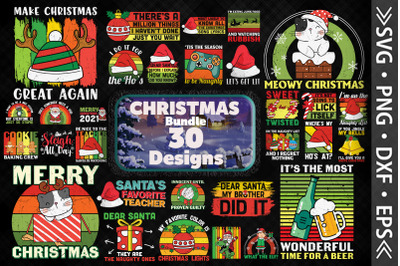 Christmas Bundle. 30 Designs. Part 2