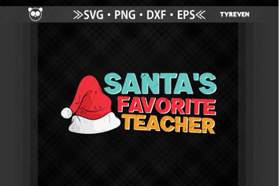 Christmas Design Santa Favorite Teacher