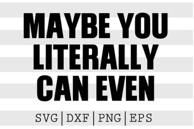 Maybe you literally can even SVG