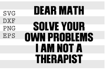 Dear math solve your own problems ... SVG