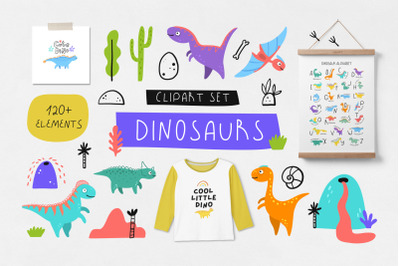 Dinosaurs Clipart Set