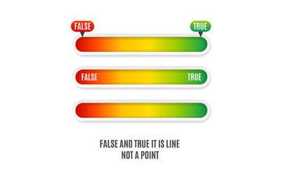 Level Indicator True and False Concept. Vector