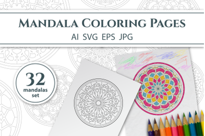 32 Mandalas Coloring Pages