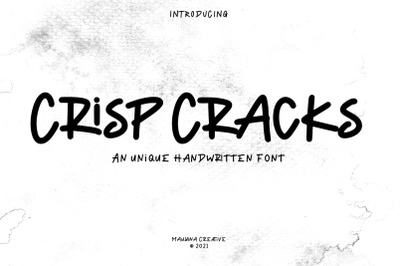 Crisp Cracks Unique Handwriting Fonts