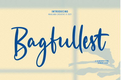 Bagfullest Handwritten Script Font