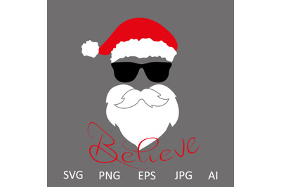 Santa sunglasses &amp; cool santa