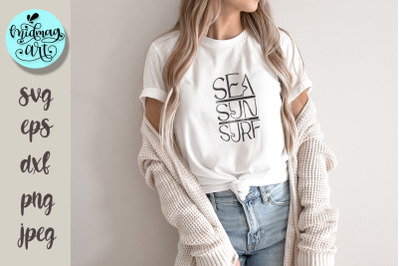 Sea sun surf svg, summer svg