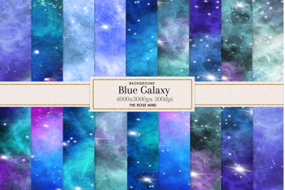 Blue Galaxy background, galaxy Digital Paper