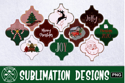 Arabesque Christmas Tile Sublimation