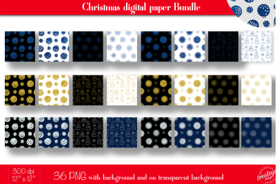 Christmas Digital Paper with Christmas Gnomes&2C; Snowflake and Christmas