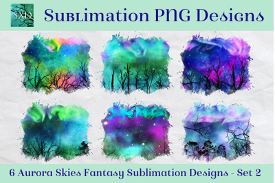 Aurora Skies Fantasy Sublimation Designs - Set 2