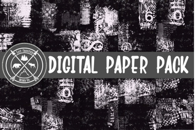 Mixed Media black and white digital papers
