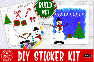 Build a Snowman sticker kit|Sticker PNG    20 PNG files    Perfect for
