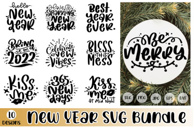 New Year SVG Bundle Vol 4 Happy New Year Lettering Quotes