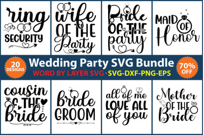 Wedding Party SVG Bundle