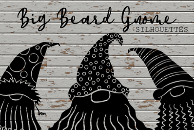 Funny Big Beard Silhouette Garden Gnomes