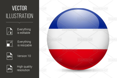 Round glossy icon of Yugoslavia