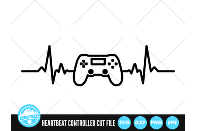 Heartbeat Line Controller SVG | Gaming Cut File | ECG EKG SVG