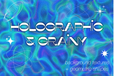 Holographic Grainy Background Textures