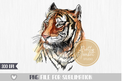 Tiger PNG Sublimation, Tiger face png, Tiger head png file