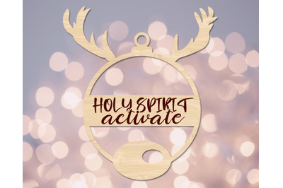 Holy Spirit Activate Reindeer Laser SVG