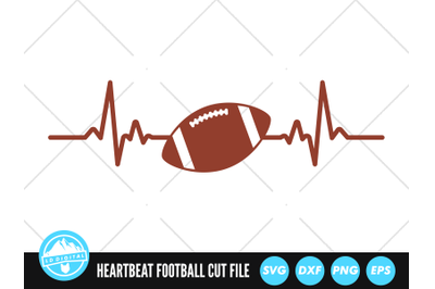 Football Heartbeat Line SVG | ECG EKG Cut File | Nurse SVG