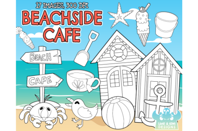 Beachside Cafe Digital Stamps - Lime and Kiwi Designs