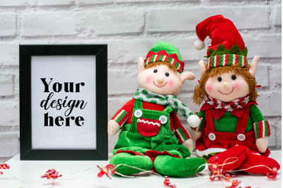 Christmas Frame Mockup. Elf Mockup 35. Holiday mockup.