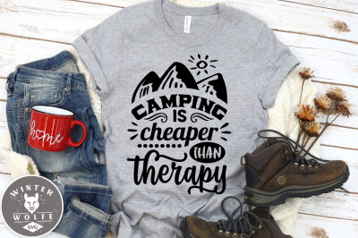 Camping is cheaper than therapy SVG EPS DXF PNG