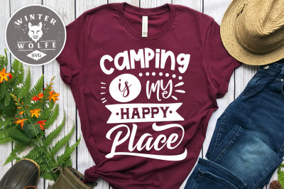 Camping is my happy place SVG EPS DXF PNG