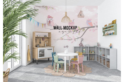 Wall mockup&2C; Wall paper mockup